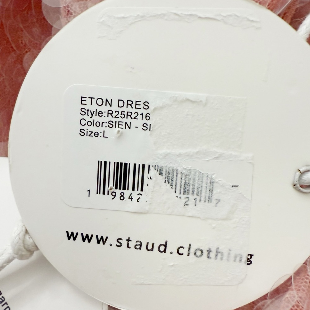 NWT STAUD Eton Sequined Tulle Pink Mini Dress Sz L - Picture 15 of 16